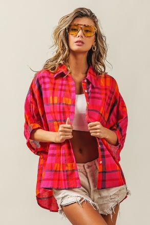 Keep It Easy Plaid Top