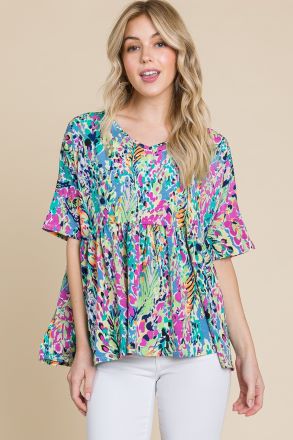 Keep Blooming Baby Doll Top