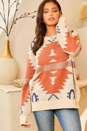 Way Out There Aztec Sweater