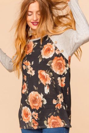 Lifted Spirits Floral Long Sleeve Top